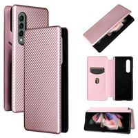 Samsung Galaxy Z Fold3 5G Flip Case - Koolstofvezel - Roségoud - thumbnail