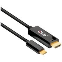 club3D CAC-1334 HDMI-kabel HDMI / USB-C Aansluitkabel HDMI-A-stekker, USB-C stekker 1.80 m Zwart - thumbnail