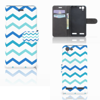 Lenovo Vibe K5 Telefoon Hoesje Zigzag Blauw