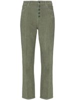 Reformation pantalon droit Cynthia en velours côtelé - Vert