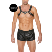 Ouch! by Shots Bulldog Leather Chest Harness - L/XL