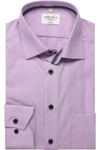 Marvelis Modern Fit Overhemd mauve, Effen