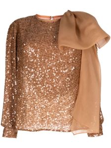 Sachin & Babi Marlena sequin-embellished blouse - Tons neutres