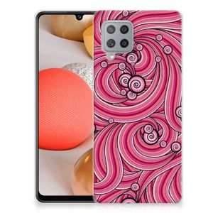 Samsung Galaxy A42 Hoesje maken Swirl Pink