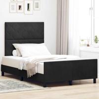 vidaXL Bedframe fluweel zwart 120x190 cm