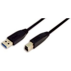 LogiLink 1m USB 3.0 USB-kabel USB 3.2 Gen 1 (3.1 Gen 1) USB A USB B Zwart