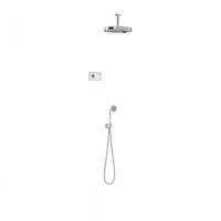 Tres Shower Technology Clasic elektronische inbouwthermostaat met regendouche en handdouche plafondmontage chroom