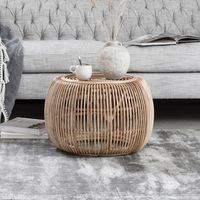 MUST Living Salontafel Lucca Rotan, 60cm - Naturel - Rond - thumbnail