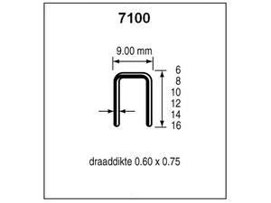 Dutack Niet serie 7100 Cnk 12mm doos 10 duizend - 5040011