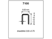 Dutack Niet serie 7100 Cnk 12mm doos 10 duizend - 5040011