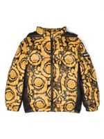 Versace Kids doudoune imprimée Barocco Kids - Noir