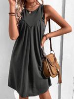 Casual Plain Dress With No