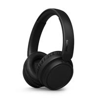 Philips TAH5209BK lichtgewicht On Ear draadloze Bluetooth Headphones met Passive Noise Isolation - 65 uur afspeeltijd, natuurlijk geluid, heldere gesprekken, dynamische bass, 2 uur USB-laden - Zwart