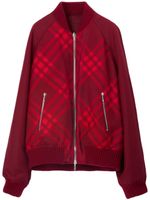 Burberry veste bomber réversible à carreaux - Rouge - thumbnail