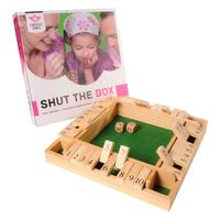 Shut the Box Houten Dobbelspel, 4 spelers - thumbnail