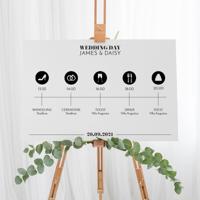 Programmabord modern paper