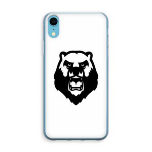 Angry Bear (white): iPhone XR Transparant Hoesje