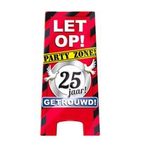 Waarschuwingsbord 25 jaar getrouwd - thumbnail