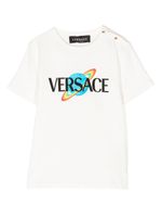 Versace Kids t-shirt en coton à logo imprimé - Blanc - thumbnail