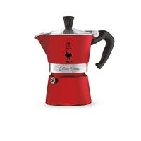 Bialetti - Moka Express: De Iconische Espressomaker Voor Op Warmtebronnen, Voor Echte Italiaanse Koffie, 1 Kop Moka Percolator (60 Ml), Aluminium, Rood