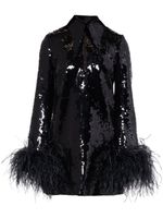 16Arlington robe courte Michelle brodée de sequins - Noir