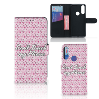Alcatel 1S 2020 Portemonnee Hoesje Flowers Pink DTMP