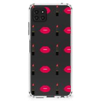 Samsung Galaxy A22 5G Doorzichtige Silicone Hoesje Lipstick Kiss