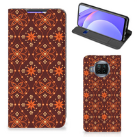 Xiaomi Mi 10T Lite Hoesje met Magneet Batik Brown - thumbnail