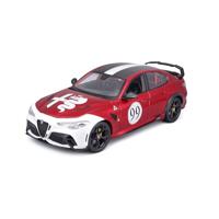 Bburago - Miniatuurauto uit de collectie, 11049R/W, Alfa Red White