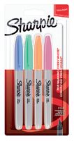 Viltstift Sharpie rond 0.9mm blister ÃƒÆ' 4 stuks pastel assorti