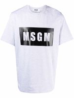 MSGM t-shirt à logo imprimé - Gris