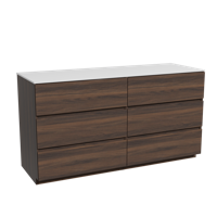 Storke Edge staand badmeubel 150 x 52 cm notenhout met Tavola enkel of dubbel wastafelblad in solid surface mat wit - thumbnail