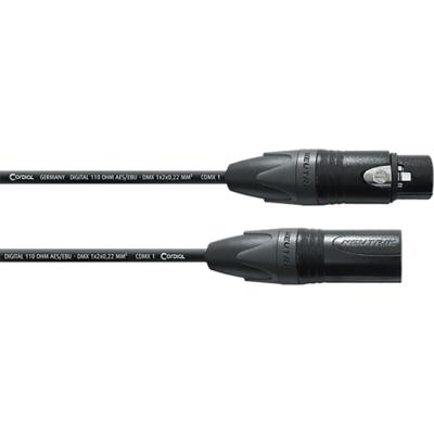 Cordial CDX5-1 DMX XLR male - XLR female 5-pins (3 aangesloten) lichtkabel 5m Cordial CDX5-1 DMX XLR male - XLR female 5-pins (3 aangesloten) lichtkabel 5m