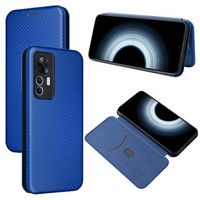 Xiaomi 12T/12T Pro Flip Case - Koolstofvezel - Blauw