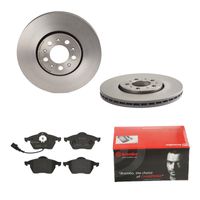 Remmenset, remschijf BREMBO, Remschijftype: Binnen geventileerd, Inbouwplaats: Vooras, u.a. für Audi, VW, Seat, Skoda