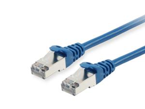 Equip 605533 RJ45 Netwerkkabel, patchkabel CAT 6 S/FTP 0.25 m Blauw Vergulde steekcontacten 1 stuk(s)