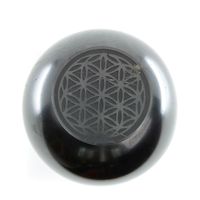 Shungiet Edelstenenbol Flower of Life Gegraveerd (50 mm) - thumbnail