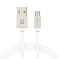 Swissten Micro-USB naar USB kabel - 1.2M - Zilver - thumbnail