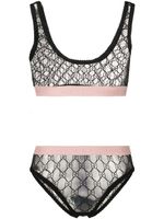 Gucci ensemble soutien-gorge-culotte en tulle - Noir