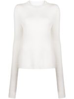 Low Classic pull en maille fine à effet de transparence - Blanc