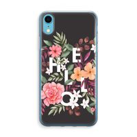 Hello in flowers: iPhone XR Transparant Hoesje - thumbnail