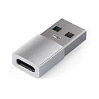 SATECHI Type-A Naar Type-C Adapter Converter - USB-A Mannelijk Naar USB-C Vrouwelijk - Compatibel Met iMac, Macbook Pro/Macbook, Laptops, PC, Computers En Meer (Zilver)