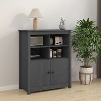 Dressoir 83x41,5x100 cm massief grenenhout grijs - thumbnail