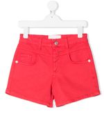 Alberta Ferretti Kids short I Love You en jean - Rouge