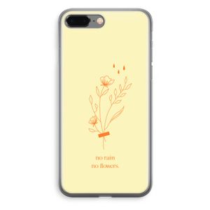 No rain no flowers: iPhone 8 Plus Transparant Hoesje