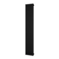 Plieger Antika Retto designradiator verticaal middenaansluiting 1800x295mm 994W zwart grafiet (black graphite) 7253242