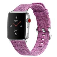 By Qubix - Canvas nylon bandje - Paars - Compatible met Apple Watch 44mm / 45mm / 46mm / 49mm - Compatible Apple watch bandjes