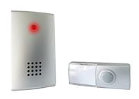 Heidemann Funkgong set HX Clip (max. bereik 100 m, volume 82 dB, 8 melodieën instelbaar, bel, incl. zender + ontvanger, deurbel) 70803