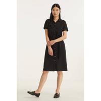 VILA blousejurk VISAFINA met ceintuur zwart