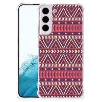 Samsung Galaxy S22 Plus Doorzichtige Silicone Hoesje Aztec Paars